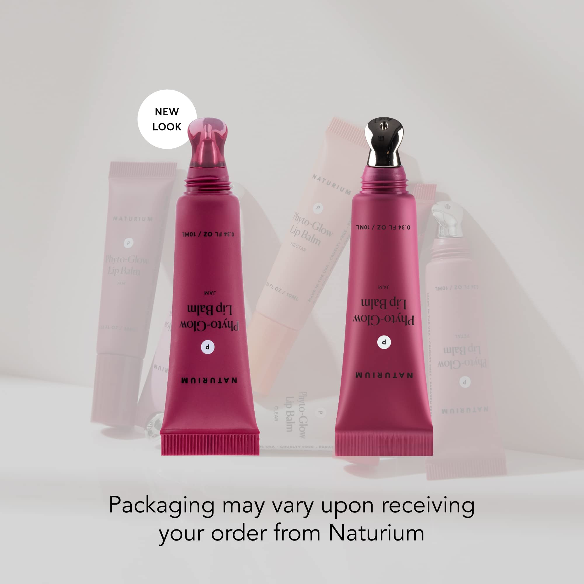 Naturium Phyto-Glow Lip Balm, Hydrating Lip Care with a Glossy Finish, 0.34 oz (Jam) (NATR-10068), 1.0 Count